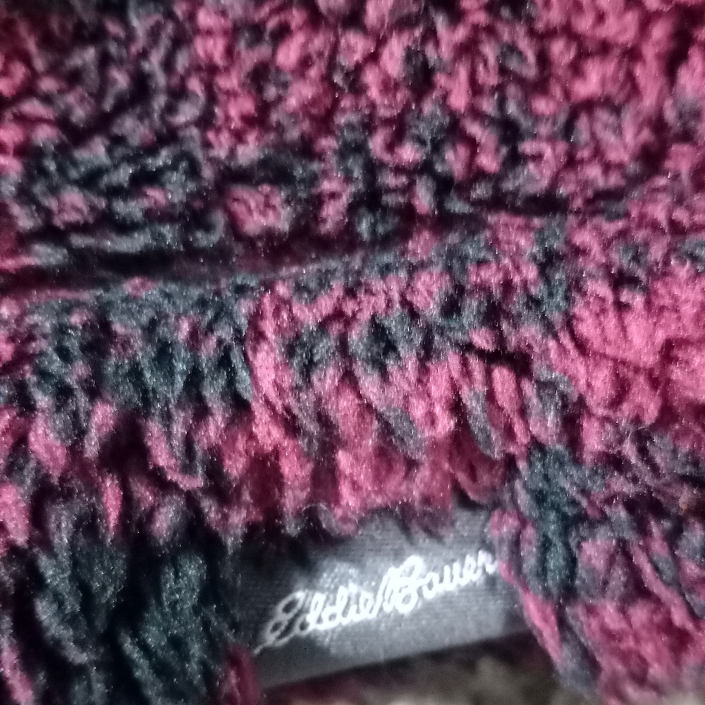 Sz L Plaid Fleece Eddie Bauer Women's Jacket - Picture 6 of 8